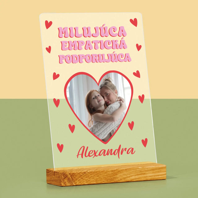 Fotografia A Podpis: Vlastnosti Maminky - Tlač Na Akrylové Sklo