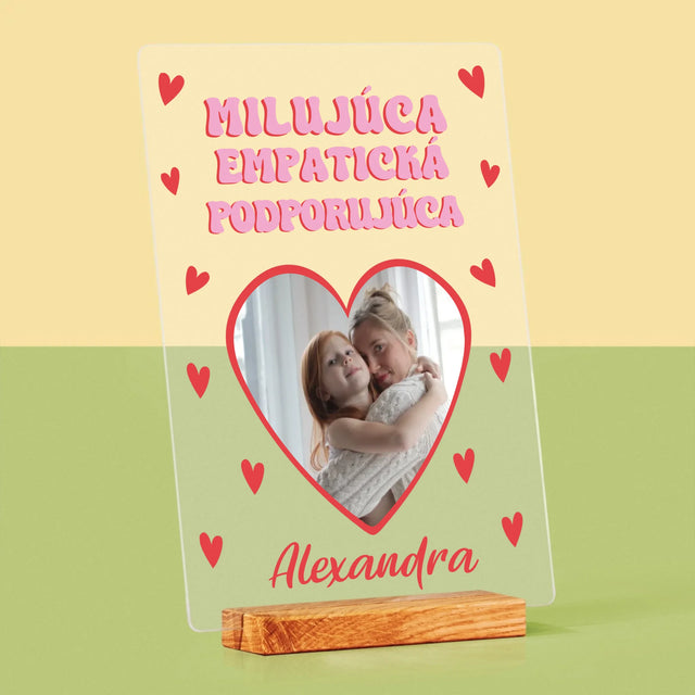 Fotografia A Podpis: Vlastnosti Maminky - Tlač Na Akrylové Sklo