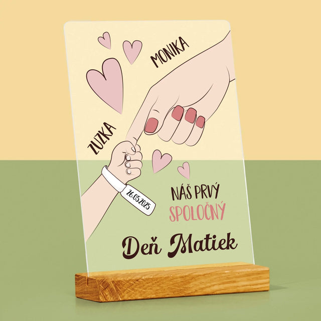 Meno A Podpis: Prvý Spoločný Deň Matiek - Tlač Na Akrylové Sklo