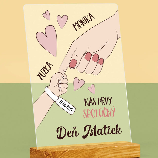 Meno A Podpis: Prvý Spoločný Deň Matiek - Tlač Na Akrylové Sklo