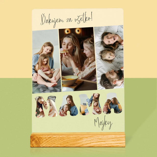 Fotokoláž: Mami, Ďakujem Ti Za Všetko - Tlač Na Akrylové Sklo