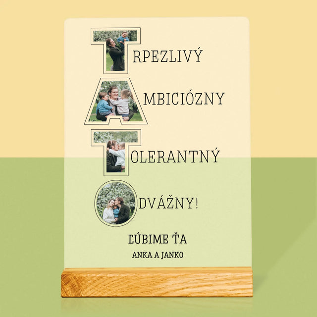 Slovo Z Fotografií: Prečo Ľúbim Ocka - Tlač Na Akrylové Sklo