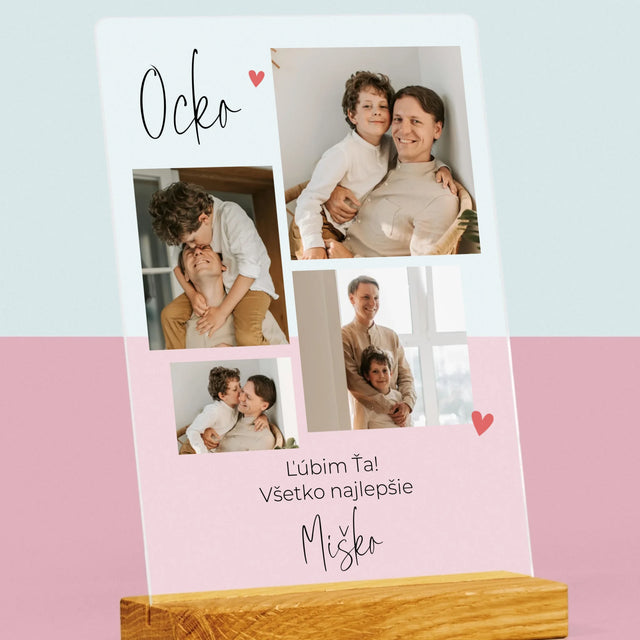 Fotokoláž: Ocko, Ľúbim Ťa - Tlač Na Akrylové Sklo