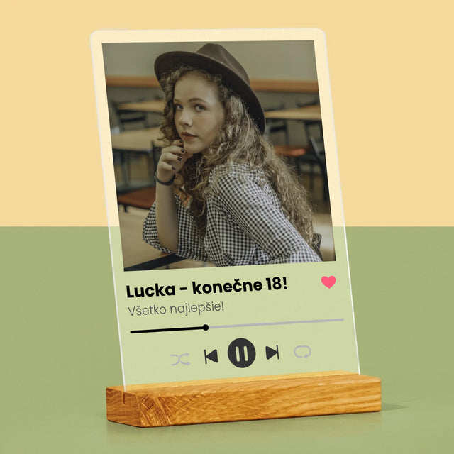 Fotografia A Podpis: Spotify Na 18. Narodeniny - Tlač Na Akrylové Sklo