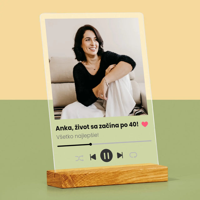 Fotografia A Podpis: Spotify Na 40. Narodeniny - Tlač Na Akrylové Sklo