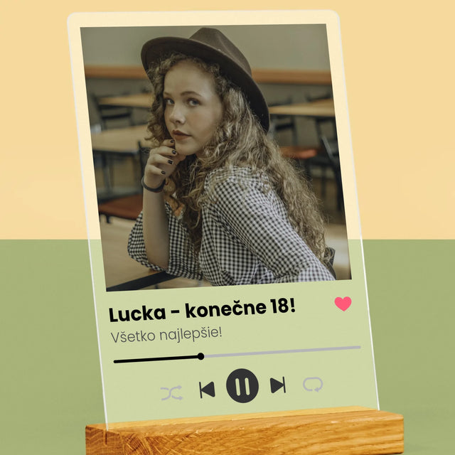 Fotografia A Podpis: Spotify Na 18. Narodeniny - Tlač Na Akrylové Sklo