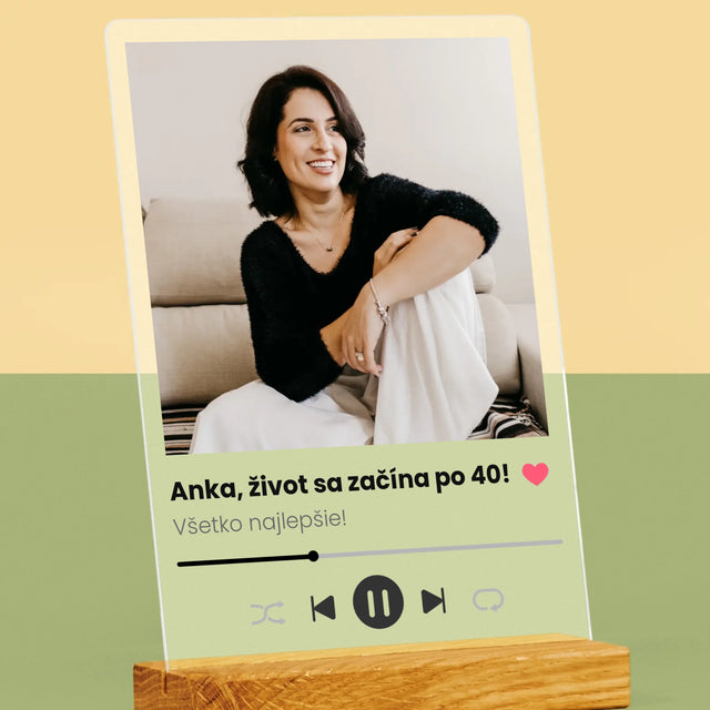 Fotografia A Podpis: Spotify Na 40. Narodeniny - Tlač Na Akrylové Sklo