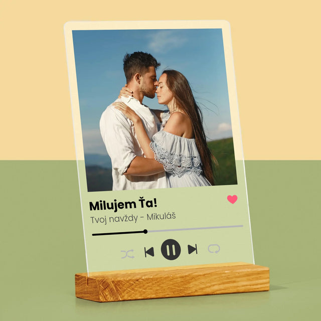 Fotografia A Podpis: Milostný Spotify - Tlač Na Akrylové Sklo