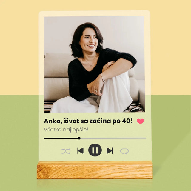 Fotografia A Podpis: Spotify Na 40. Narodeniny - Tlač Na Akrylové Sklo