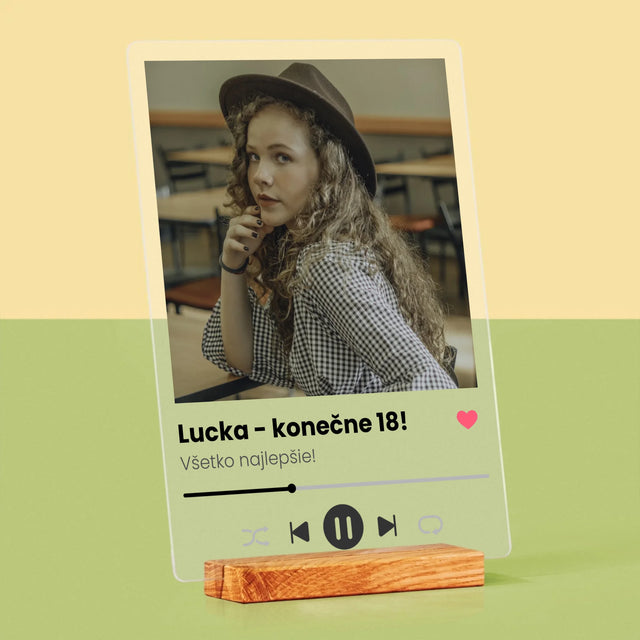Fotografia A Podpis: Spotify Na 18. Narodeniny - Tlač Na Akrylové Sklo
