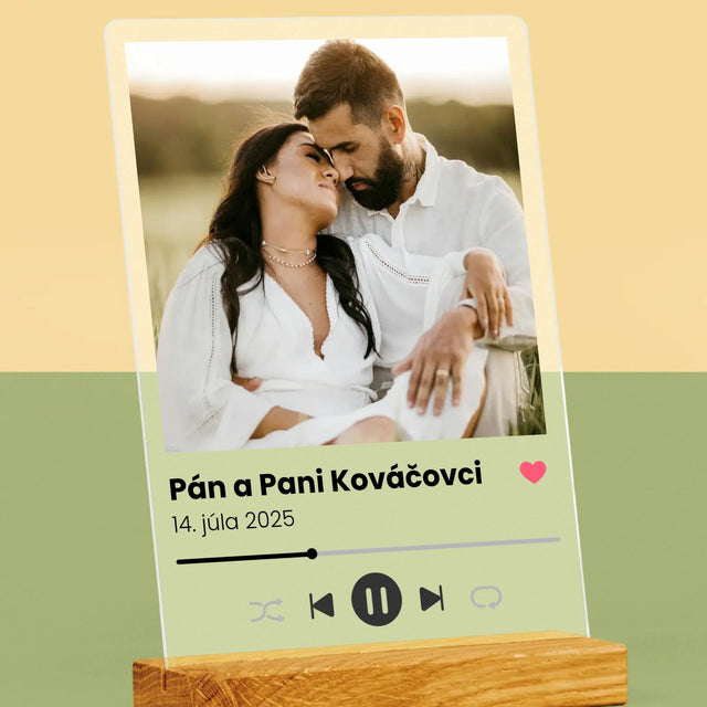 Fotografia A Podpis: Spotify Pre Mladomanželov - Tlač Na Akrylové Sklo