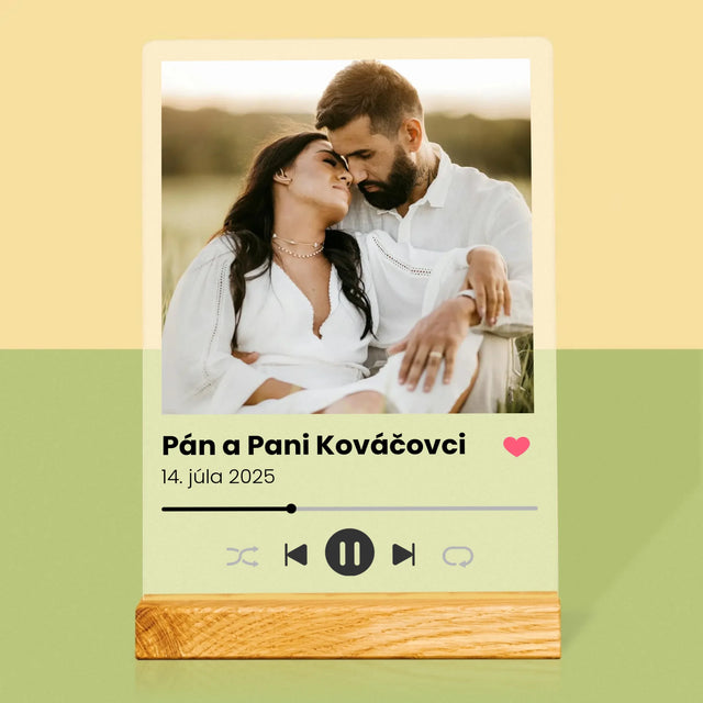 Fotografia A Podpis: Spotify Pre Mladomanželov - Tlač Na Akrylové Sklo