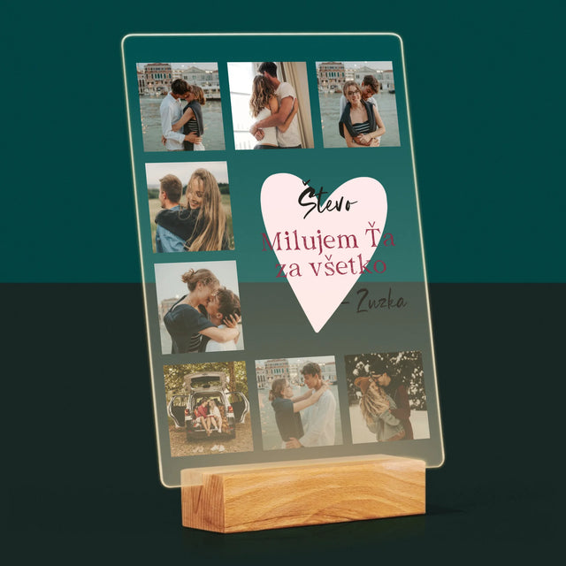 Fotokoláž: Milujem Ťa Za Všetko - Tlač Na Akrylové Sklo