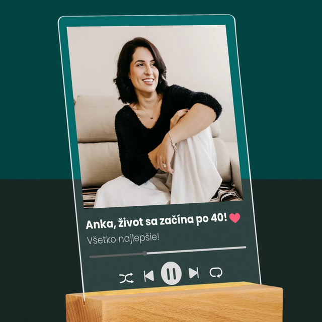 Fotografia A Podpis: Spotify Na 40. Narodeniny - Tlač Na Akrylové Sklo