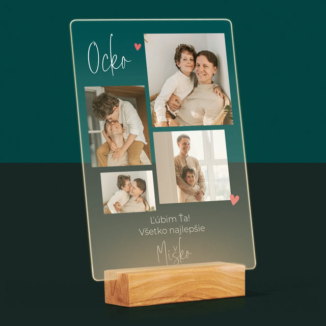 Fotokoláž: Ocko, Ľúbim Ťa - Tlač Na Akrylové Sklo