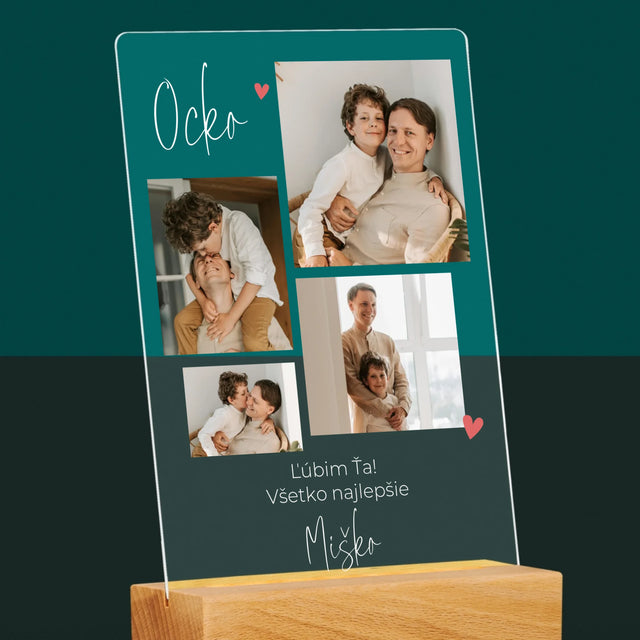 Fotokoláž: Ocko, Ľúbim Ťa - Tlač Na Akrylové Sklo