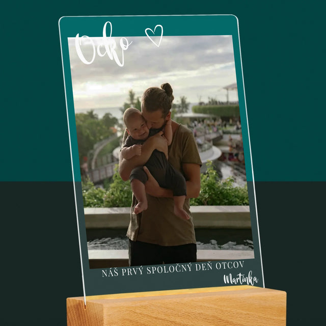 Fotografia A Podpis: Prvý Deň Ocka - Tlač Na Akrylové Sklo