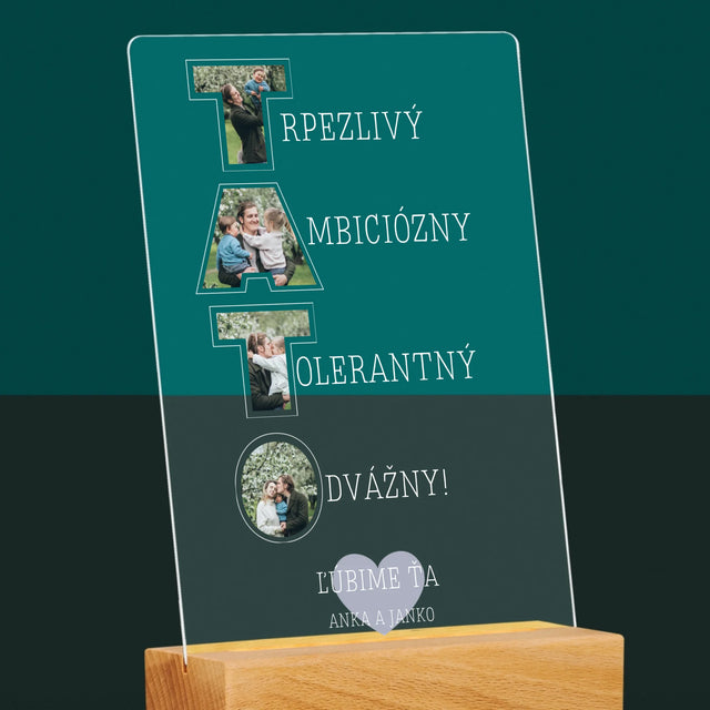 Slovo Z Fotografií: Prečo Ľúbim Ocka - Tlač Na Akrylové Sklo