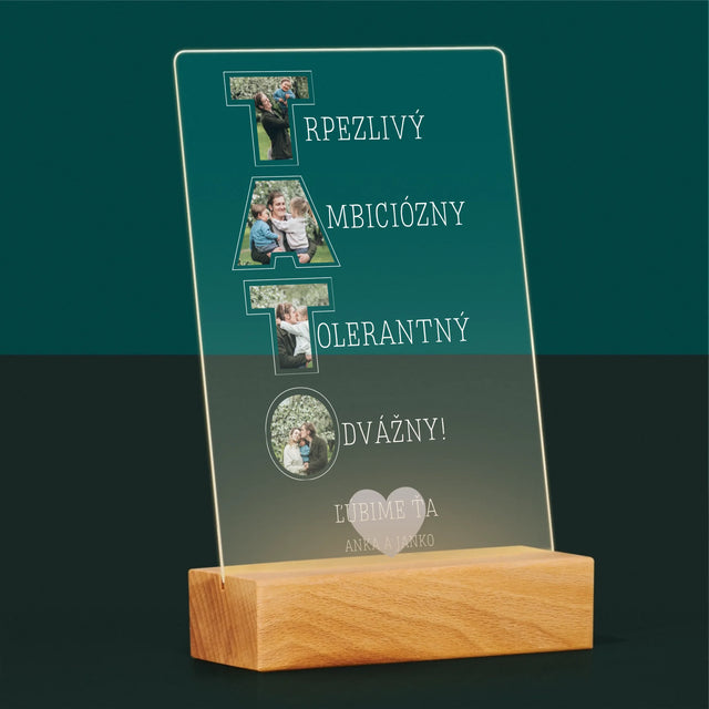 Slovo Z Fotografií: Prečo Ľúbim Ocka - Tlač Na Akrylové Sklo