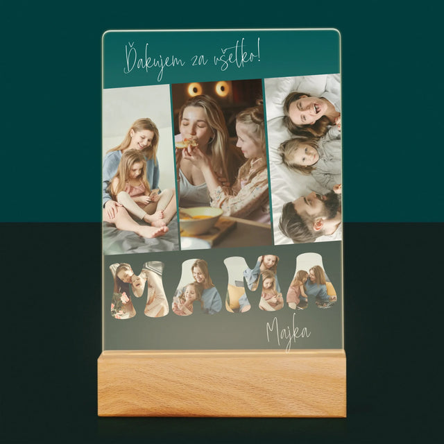 Fotokoláž: Mami, Ďakujem Ti Za Všetko - Tlač Na Akrylové Sklo