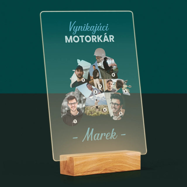 Tvar Z Fotografií: Vynikajúci Motorkár - Tlač Na Akrylové Sklo