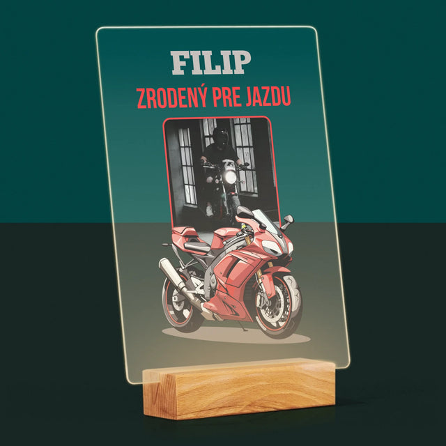 Fotografia A Podpis: Zrodený Pre Jazdu - Tlač Na Akrylové Sklo