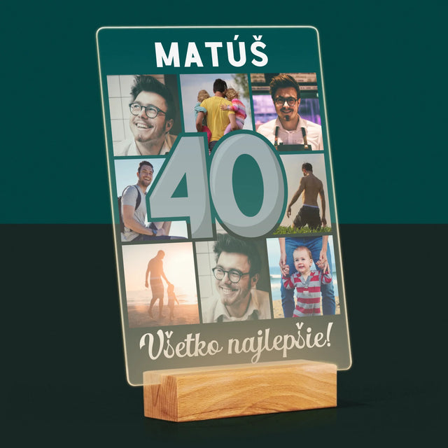 Fotokoláž: 40 Rokov - Tlač Na Akrylové Sklo