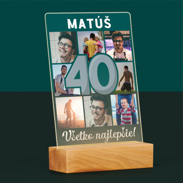 Fotokoláž: 40 Rokov - Tlač Na Akrylové Sklo