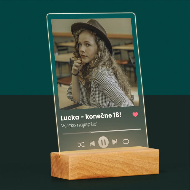 Fotografia A Podpis: Spotify Na 18. Narodeniny - Tlač Na Akrylové Sklo
