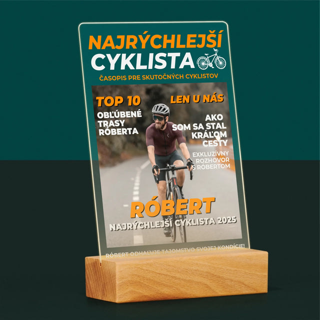 Obálka Časopisu: Najrýchlejší Cyklista - Tlač Na Akrylové Sklo