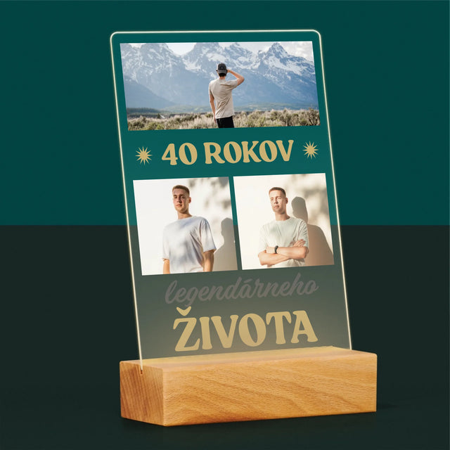 Fotokoláž: 40 Rokov Legendárneho Života - Tlač Na Akrylové Sklo