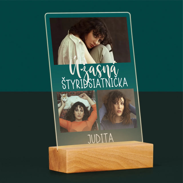 Fotokoláž: Úžasná Štyridsiatnička - Tlač Na Akrylové Sklo