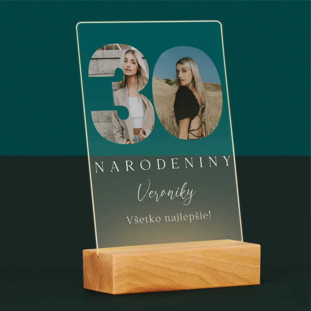 Slovo Z Fotografií: 30. Narodeniny Podpis - Tlač Na Akrylové Sklo