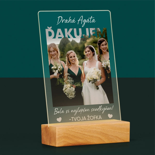 Fotografia A Podpis: Bola Si Najlepšou Svedkyňou - Tlač Na Akrylové Sklo