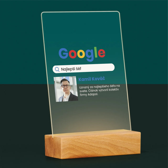 Fotografia A Podpis: Najlepší Šéf Výsledky Google - Tlač Na Akrylové Sklo