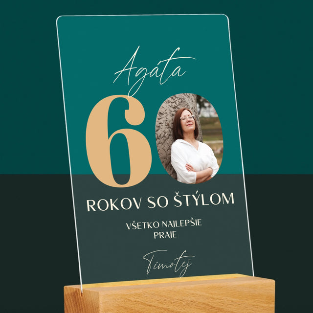 Fotografia A Podpis: 60 Rokov So Štýlom - Tlač Na Akrylové Sklo