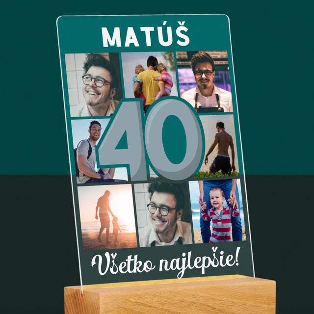 Fotokoláž: 40 Rokov - Tlač Na Akrylové Sklo