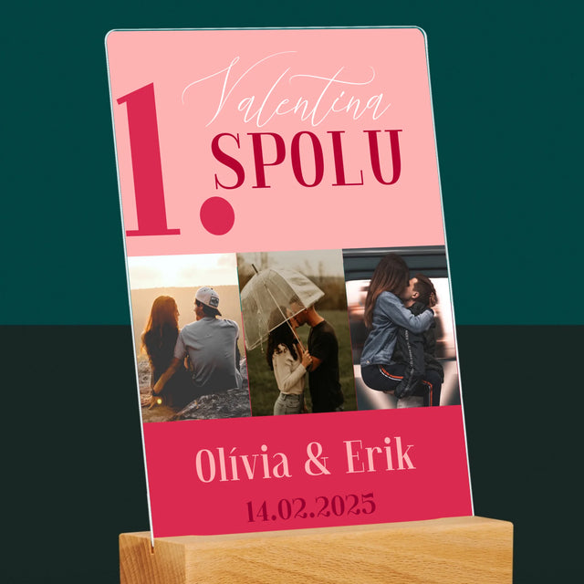 Fotokoláž: Prvý Valentín Spolu - Tlač Na Akrylové Sklo