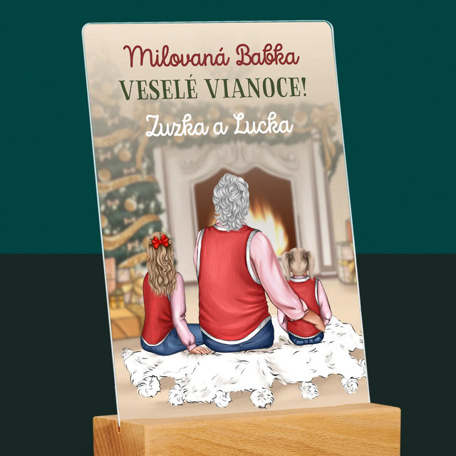 Tvorenie Postavy: Babka Veselé Vianoce - Tlač Na Akrylové Sklo