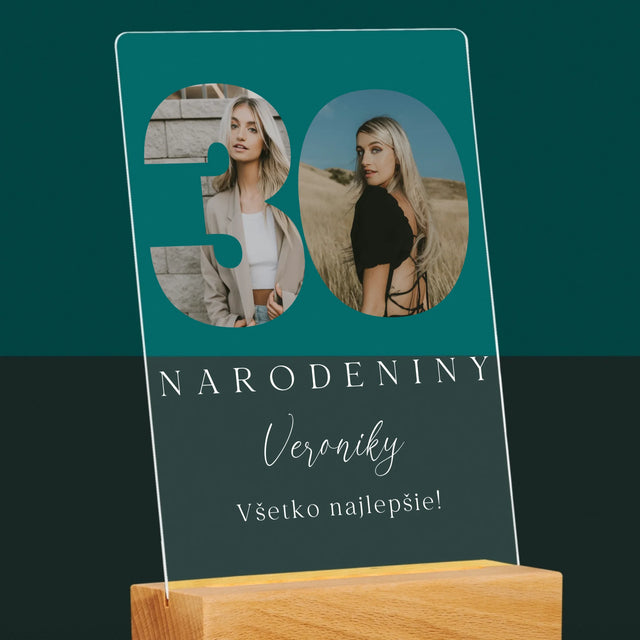 Slovo Z Fotografií: 30. Narodeniny Podpis - Tlač Na Akrylové Sklo