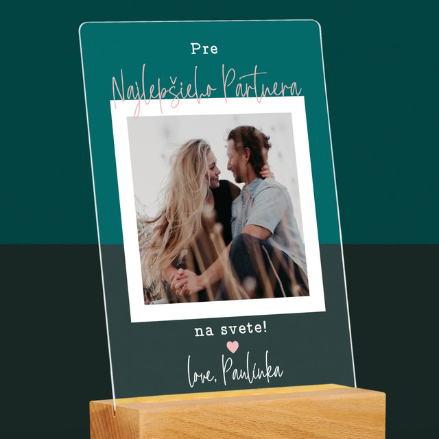 Fotografia A Podpis: Pre Najlepšieho Partnera - Tlač Na Akrylové Sklo