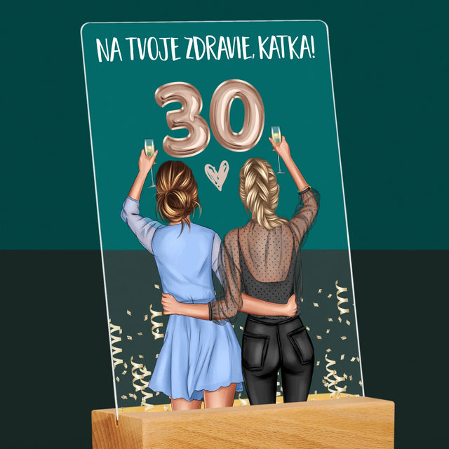 Tvorenie Postavy: Na Tvoje Zdravie 30 - Tlač Na Akrylové Sklo