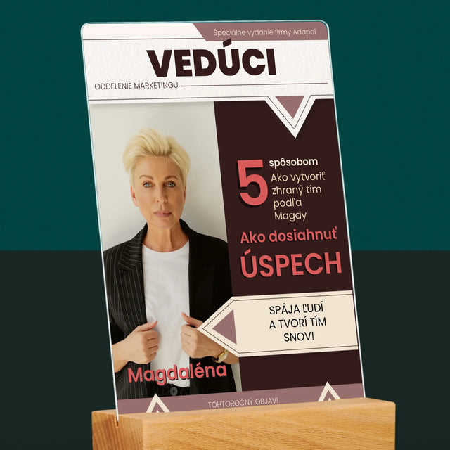 Obálka Časopisu: Vedúci - Tlač Na Akrylové Sklo