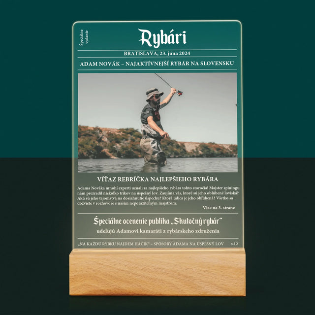 Fotografia A Podpis: Rybári - Tlač Na Akrylové Sklo (Vertikálne)