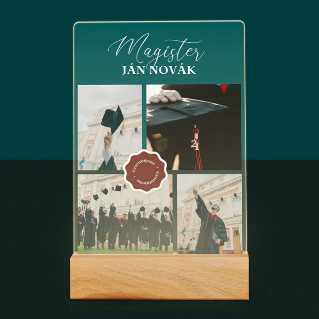 Fotokoláž: Magister - Tlač Na Akrylové Sklo (Vertikálne)