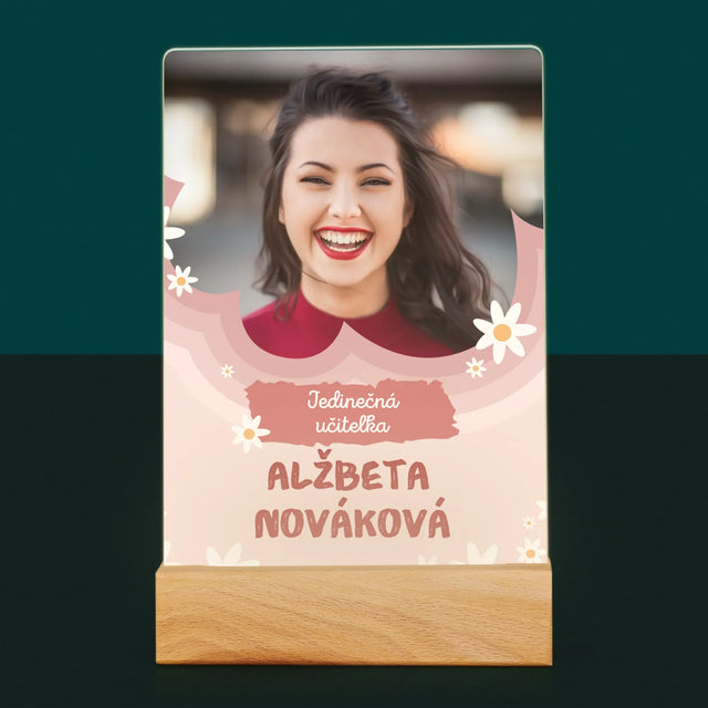 Fotografia A Podpis: Jedinečná Učiteľa - Tlač Na Akrylové Sklo (Vertikálne)