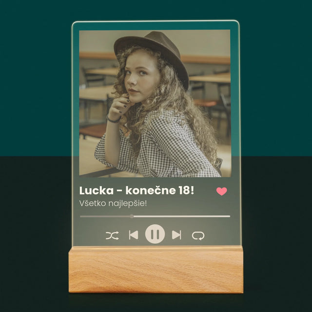 Fotografia A Podpis: Spotify Na 18. Narodeniny - Tlač Na Akrylové Sklo
