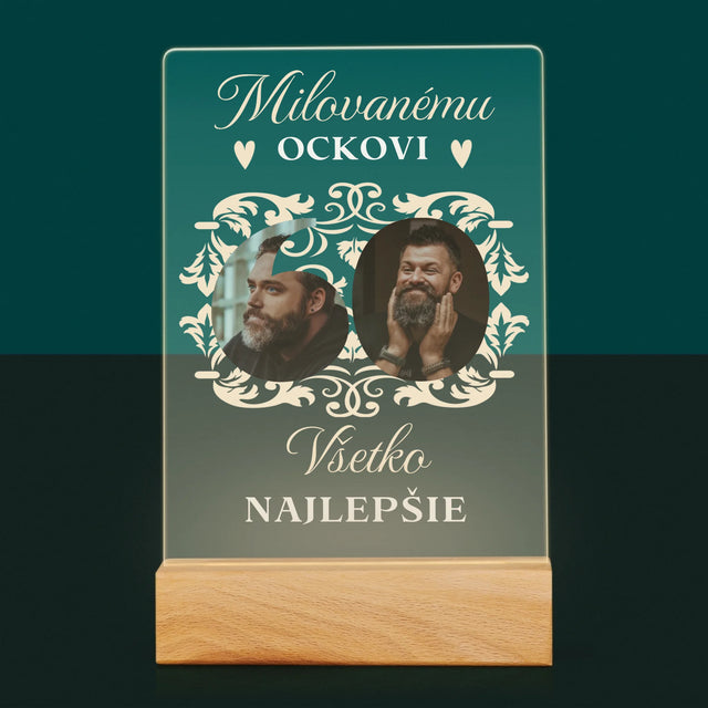 Slovo Z Fotografií: Milovanému Ockovi K 60. Narodeninám - Tlač Na Akrylové Sklo