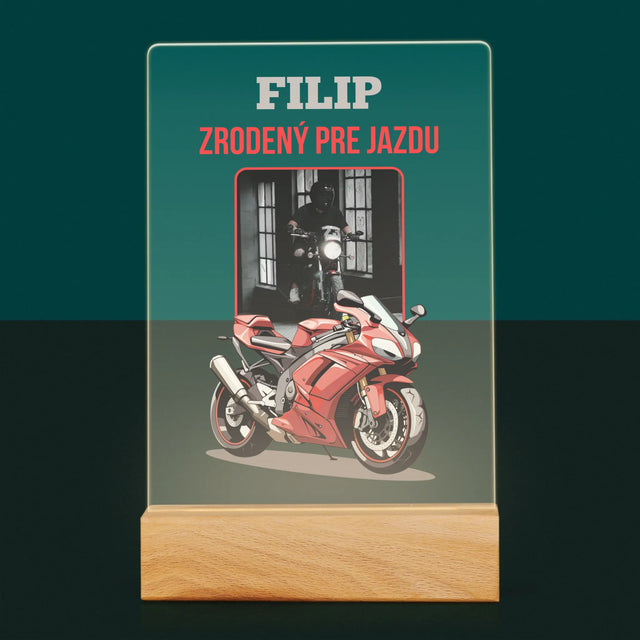 Fotografia A Podpis: Zrodený Pre Jazdu - Tlač Na Akrylové Sklo