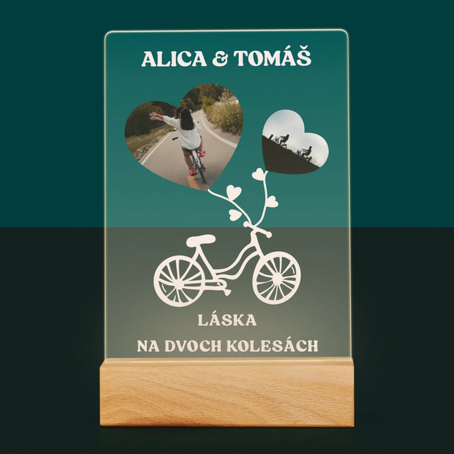 Fotokoláž: Láska Na Dvoch Kolesách - Tlač Na Akrylové Sklo